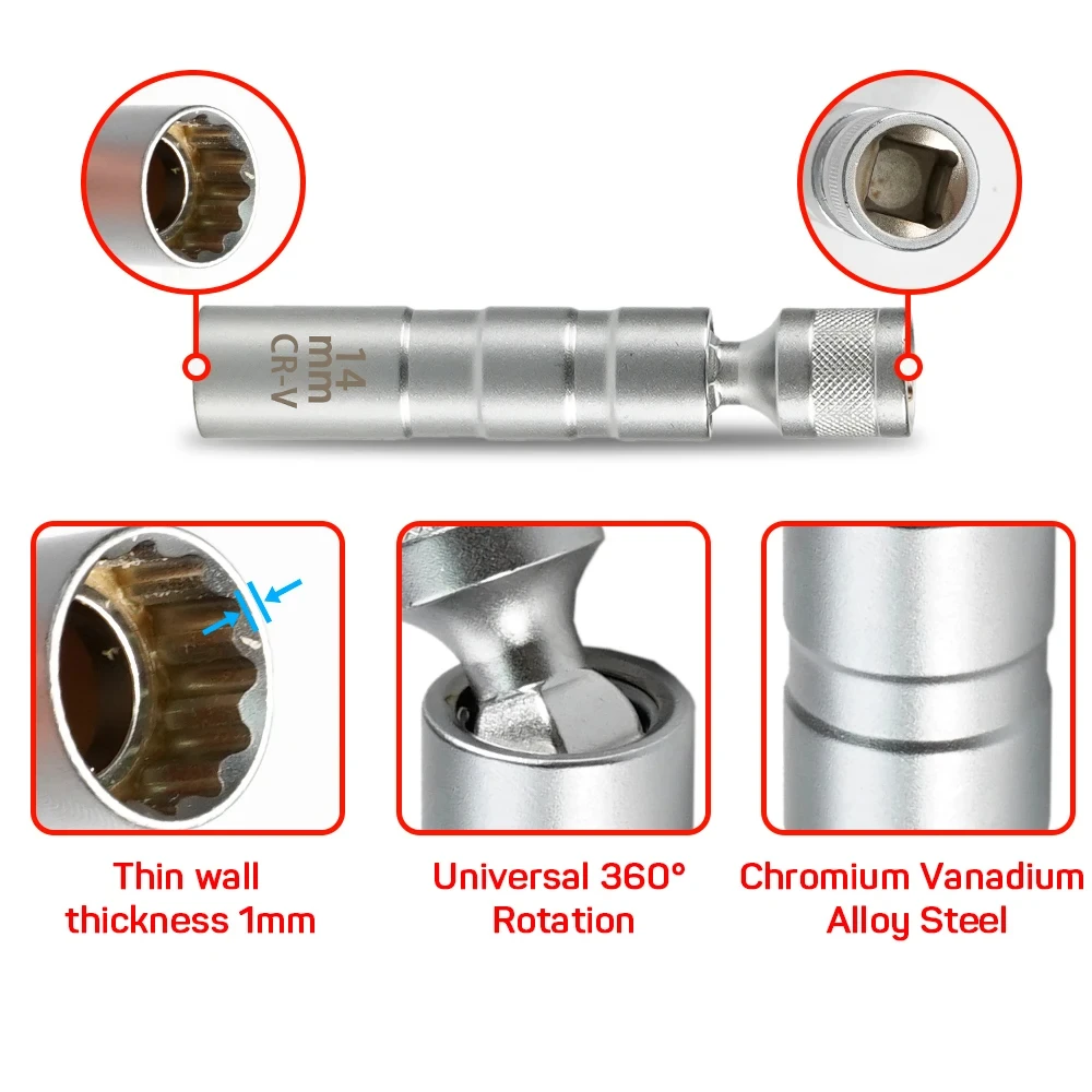 16mm z magnetycznym cienkow śc – Spark Plug Socket Set recenzja i cena