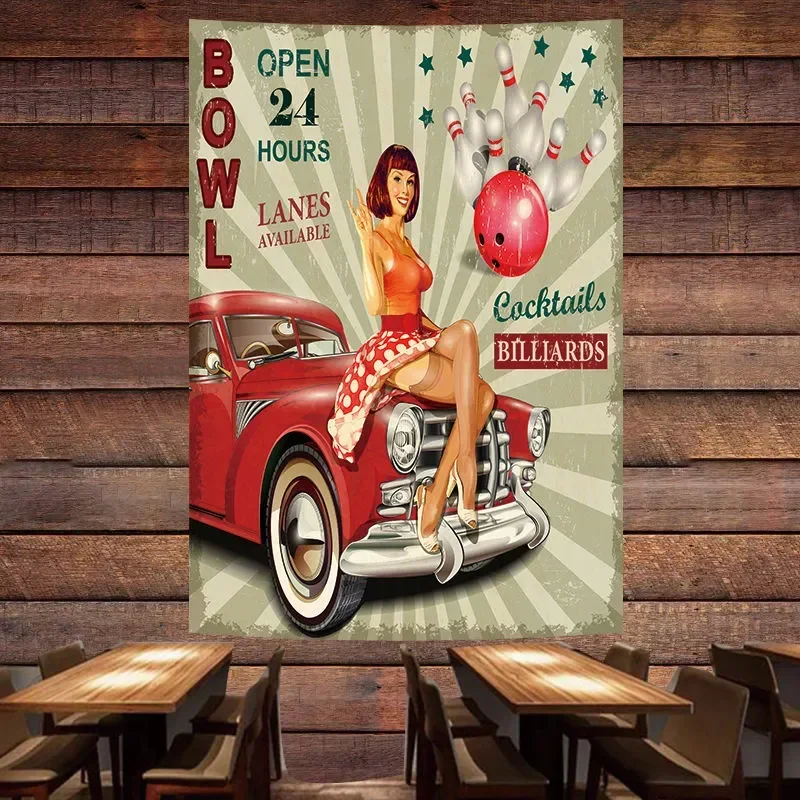 BOWL OPEN 24 HOURS Vintage Car – Auto Repair Shop Open recenzja i cena